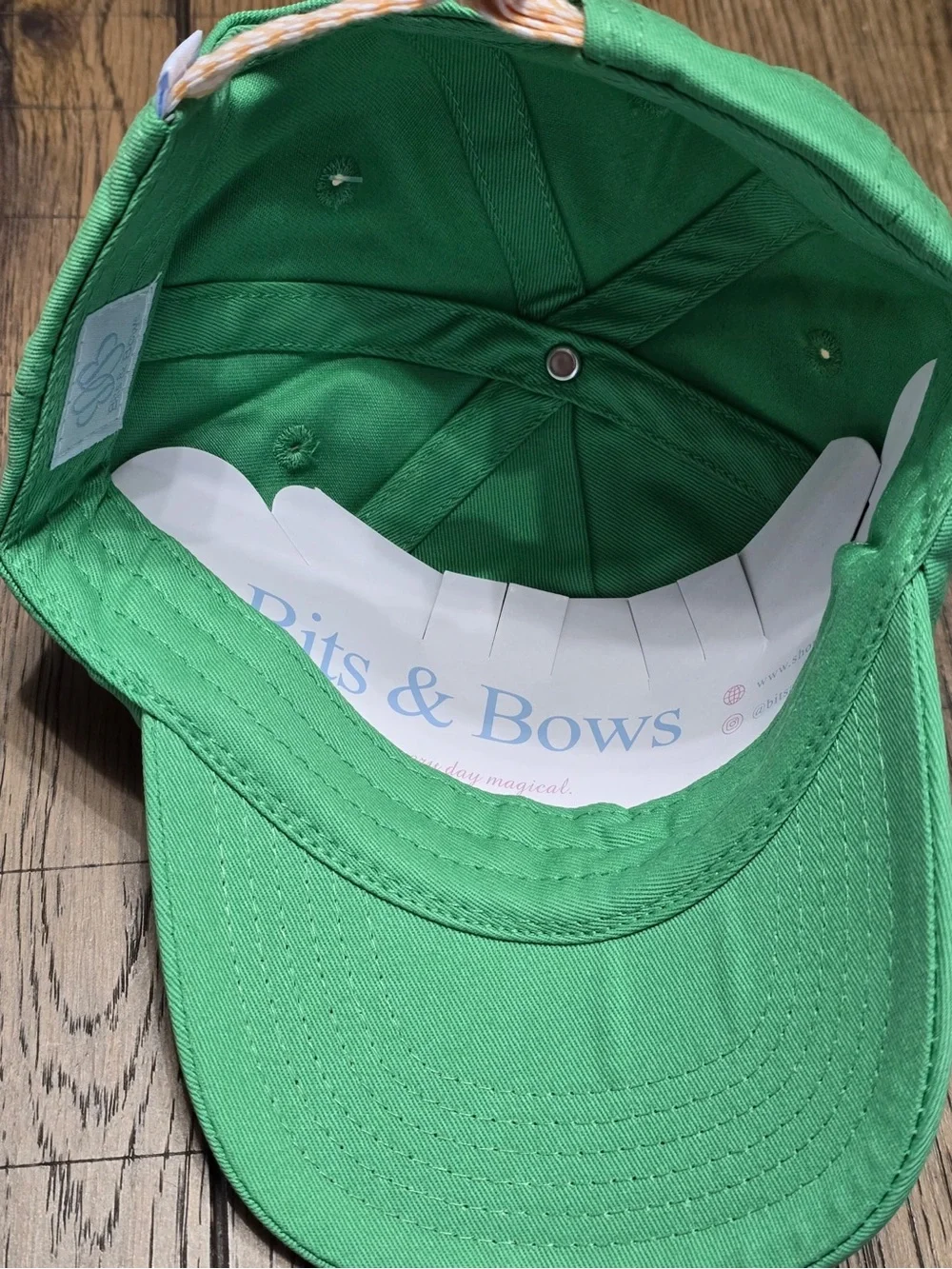 Bits & Bows Kids Triceratops Dinosaur Baseball Hat Mint Green NWT Age 0-2